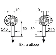 Kopplingssats MORA med föravstängning dy 10 mm excentrisk 20 mm M34x1,5 - M26x1,5 8188740