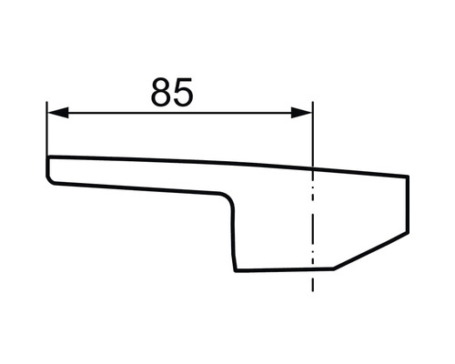 Teknisk ritning med måttet 85