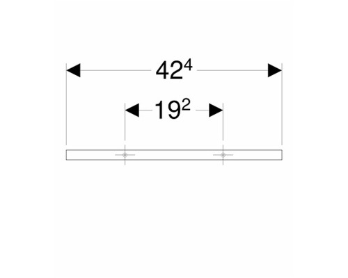 Teknisk ritning med måtten 424 och 192