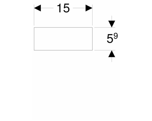 Teknisk ritning med måtten: 15 och 5,9