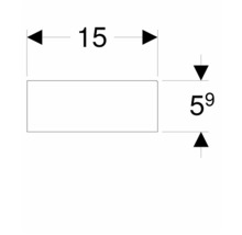 Teknisk ritning med mått: 15 och 5,9
