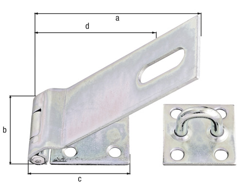 Metall grindregel med ögla och dimensioner