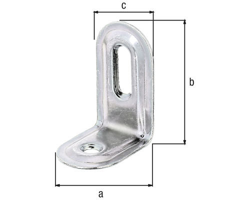 Vinkelbeslag med måtten a, b och c