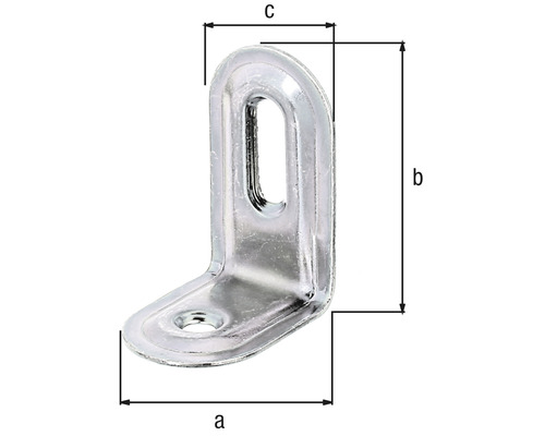 Vinkelbeslag med måtten a, b och c