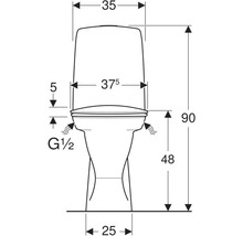 Toalettstol IFÖ Spira 6261 hög modell mjuksits limning dolt s-lås 4/2 L 7811055-thumb-3