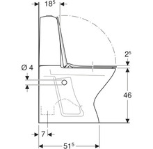 Toalettstol IFÖ Spira 6261 hög modell mjuksits limning dolt s-lås 4/2 L 7811055-thumb-4