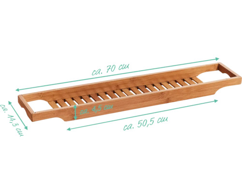 Badkarsbräda av bambu, cirka 70 centimeter bred