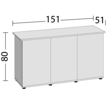 Skåp med måtten 151 x 51 x 80 centimeter