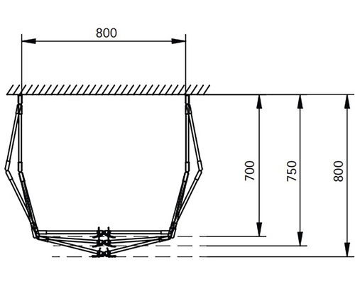 Teknisk ritning av en torktumlare med mått