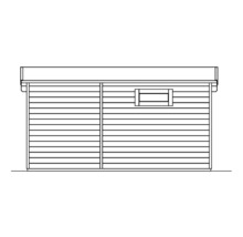 Träförråd SKAN HOLZ Flex inkl. golv 480x340cm natur