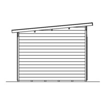 Träförråd SKAN HOLZ Flex inkl. golv 480x340cm natur