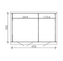 Träförråd SKAN HOLZ Flex inkl. golv 480x340cm natur