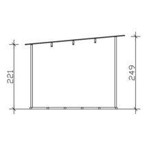 Träförråd SKAN HOLZ Flex inkl. golv 480x340cm natur