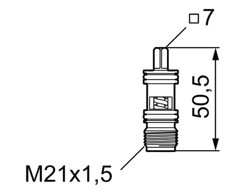 Teknisk ritning av en ventilinsats med mått