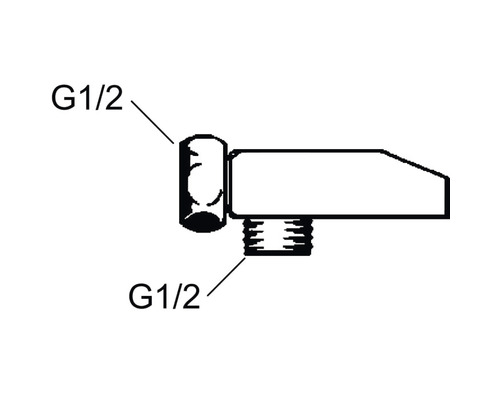 Illustration av en G1/2 vattenanslutning