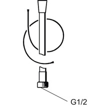 Sanitetsinstallationsschema med G1/2-anslutning