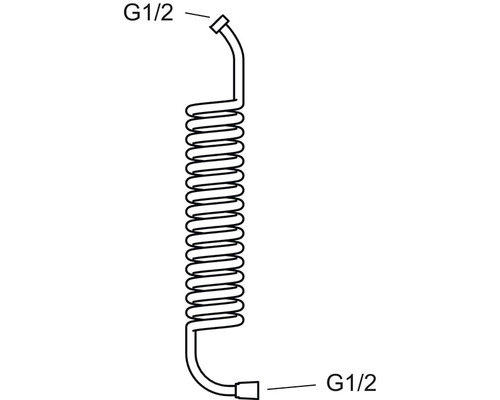 Spiralslang med G 1/2 anslutningar