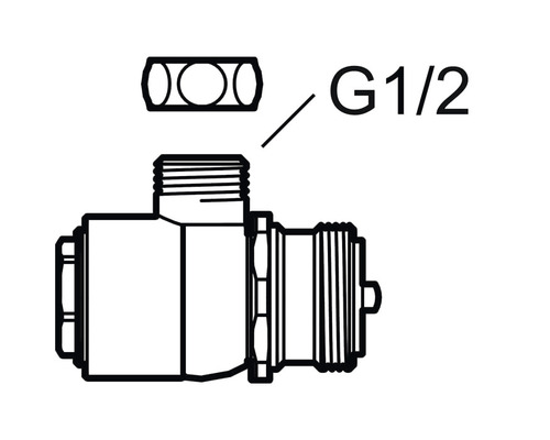 G1/2 anslutningsstycke för sanitära applikationer