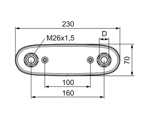 Teknisk ritning av en monteringssats med mått