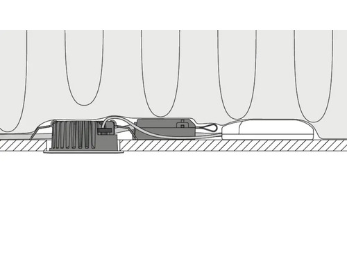 Installation av en infälld lampa i ett tak