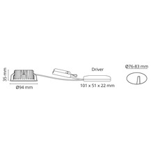 Downlight SG Uniled isosafe dtw 560lm vit-thumb-2