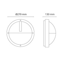 Fasadarmatur SG Uno 11,5w 420lm grafit-thumb-2