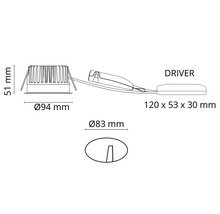Downlight SG Soft slim 9w 830lm vit-thumb-3