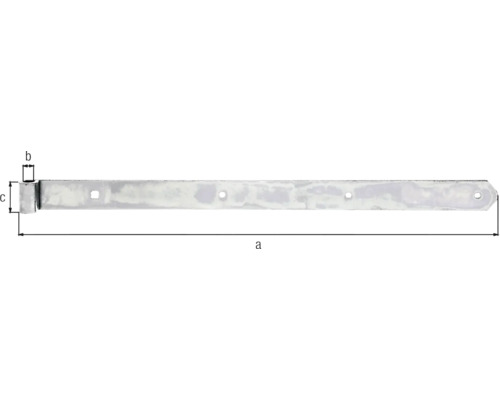 Rakt gångjärnsband med borrade hål för fastsättning