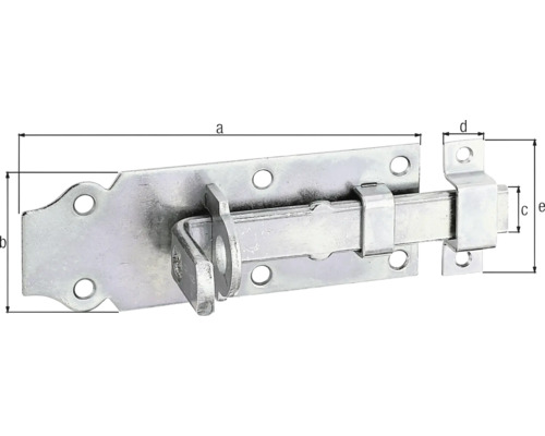 Metallisk skjutregell med dimensioner.
