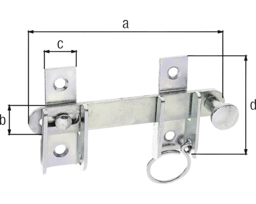 Metall grindlås med mått