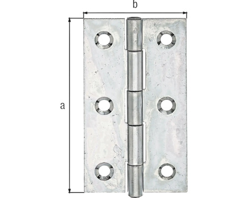 Dörr gångjärn med måtten a och b