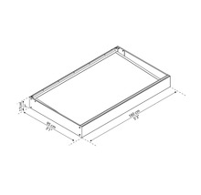 Mått på en sängram: 160 cm lång, 95 cm bred, 17 cm hög.