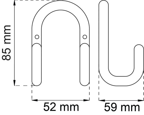 Teknisk ritning av ett verktygshållare med måttangivelser