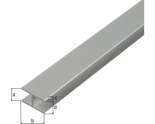 H-profil av metall med måttangivelser