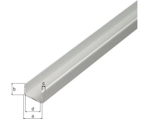 Aluminiumprofil med mått