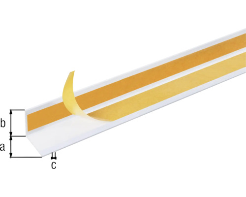 Hörnprofil i plast med tejp