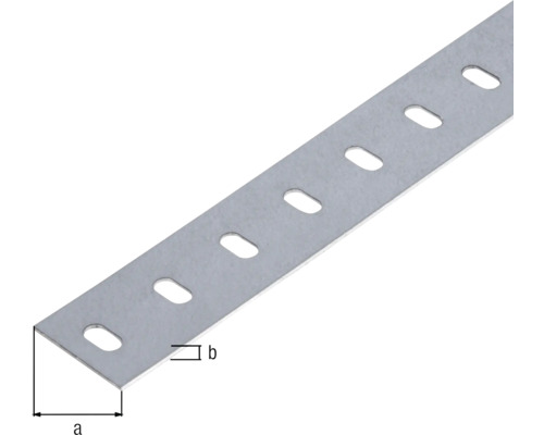 Perforerad metallremsa med utskärningar