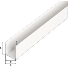 U-profil av plast med dimensioner