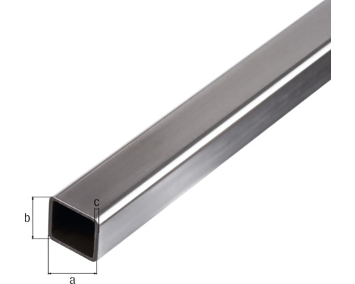 Rektangulärt stålrör med måttangivelser