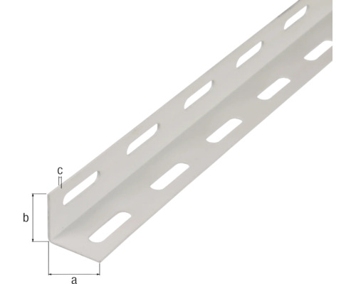 Vinkelprofil med avlånga hål för fastsättning