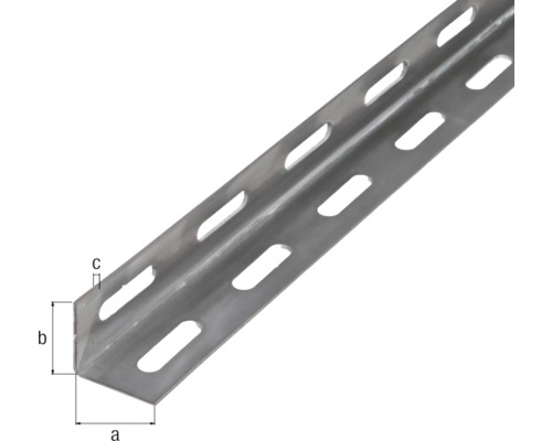 Vinkelprofil av metall med perforeringar