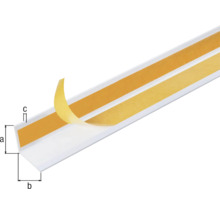 Vinkelprofil ALBERTS PVC vit 15x15x1 mm 2,6 m