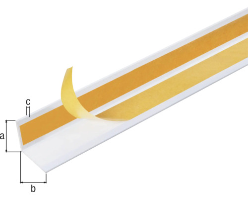 Hörnprofil i plast med tejp