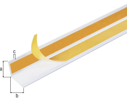Hörnprofil av plast med tejp