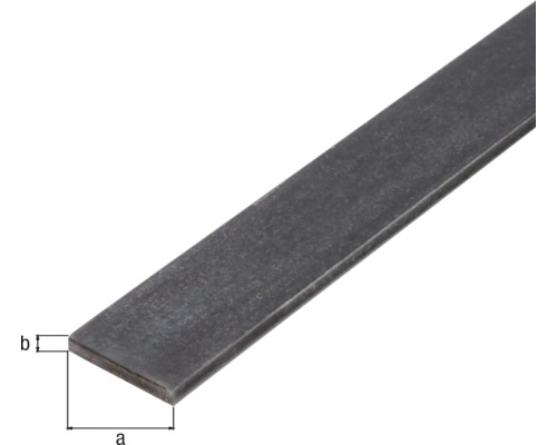 Plattstång med måttangivelser