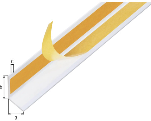 Hörnprofil av plast med tejp