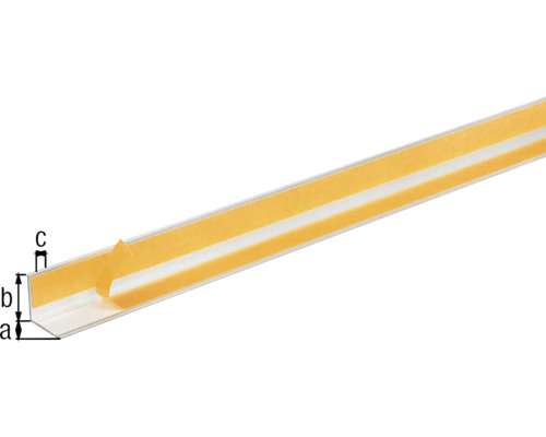 Hörnprofil i plast med tejp