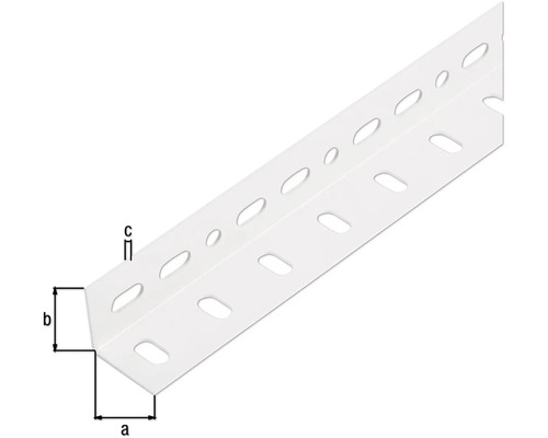 Vinkelprofil av stål med perforering