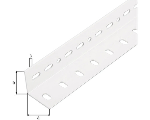 Hålprofil av metall med måttangivelser