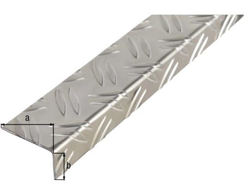 Trappkantprofil i aluminium med durkmönster